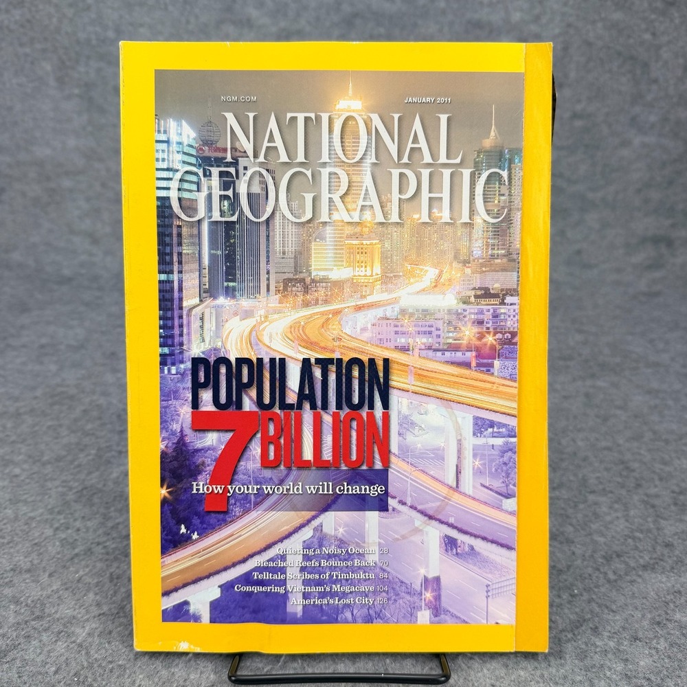 National Geographic Magazine January 2011 Population 7 Billion Map